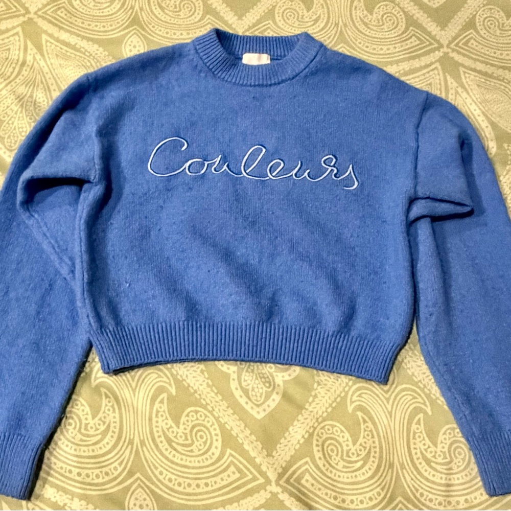 H&M Blue Crew Neck Sweater - Picture 5 of 7